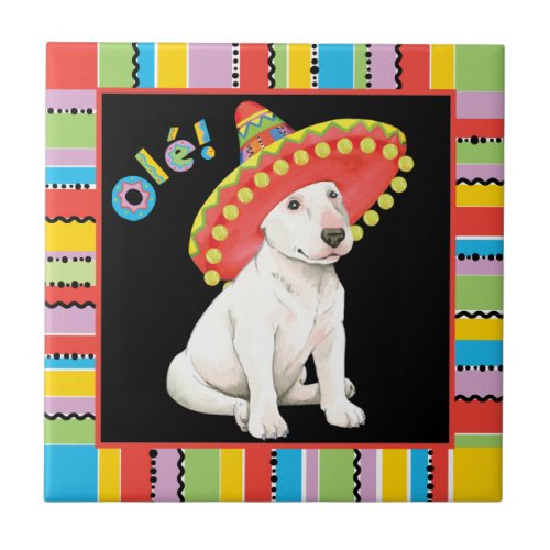 Fiesta Bull Terrier Ceramic Tile