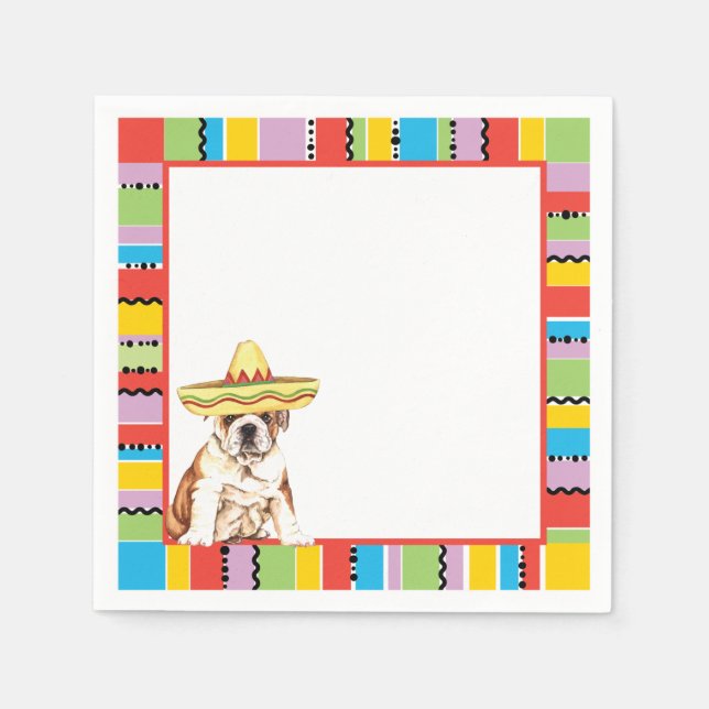 Fiesta Bulldog Napkins (Front)
