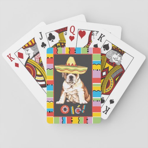 Fiesta Bulldog Playing Cards