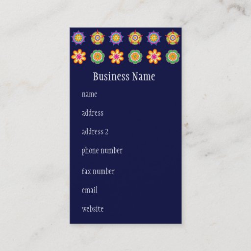 Customizable Fiesta Business Card