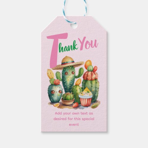 Fiesta Cacti Baby GIRL Shower Cute Favors Gift Gift Tags