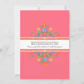 Fiesta Cactus Baby Shower Girl Paper Fan Floral Invitation (Back)
