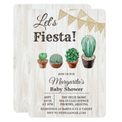 Fiesta Cactus Baby Shower Invitation