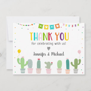 Fiesta Cactus Baby Shower Thank You Card
