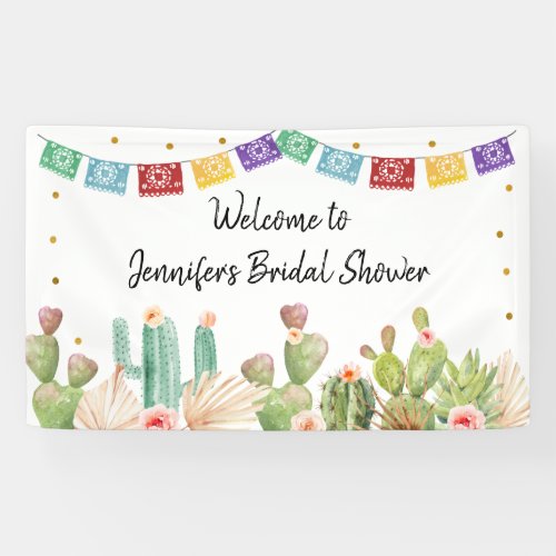 Fiesta Cactus Boho Bridal Shower Banner