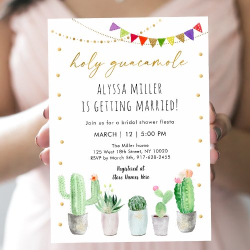  Fiesta Cactus Bridal Shower Invitation