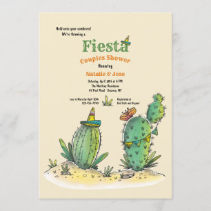 Fiesta Cactus Bridal Shower Invitation