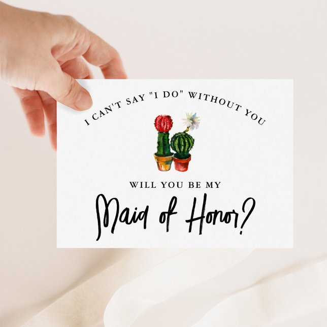 Fiesta Cactus Maid of Honor Card (Creator Uploaded)