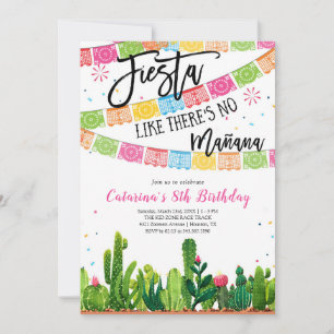 Fiesta Cactus Mexican Birthday Invitation