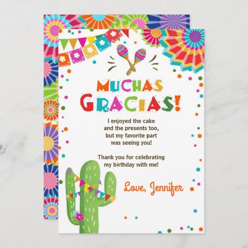 Fiesta Cactus Mexican Nacho Average Muchas Gracias Invitation