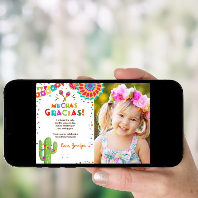 Fiesta Cactus Mexican Nacho Average Muchas Gracias Invitation (Front Digital)