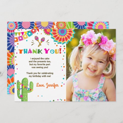 Fiesta Cactus Mexican Nacho Average Thank You Card