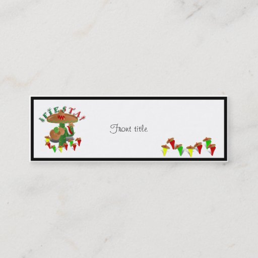 Customizable Fiesta Cactus w/Sombrero &amp; Guitar Business Card Template