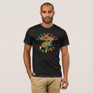 Fiesta Cactus with Guitar & Dancing Peppers T-Shirt