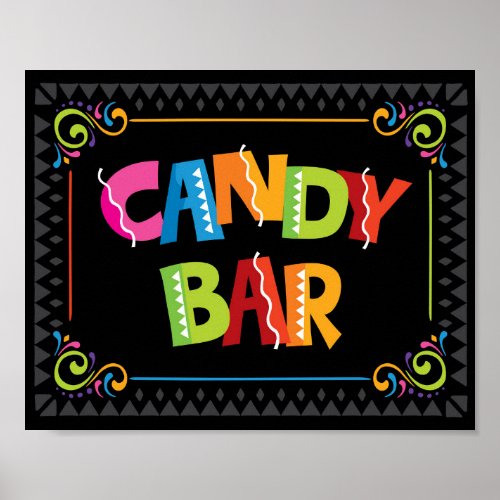 Fiesta CANDY BAR Party Sign Print