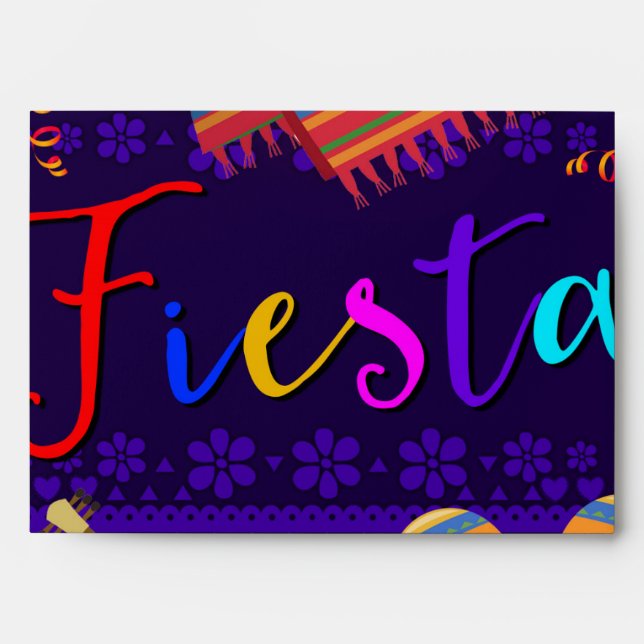 Fiesta Celebration Birthday Party Cinco De Mayo Envelope (Front)