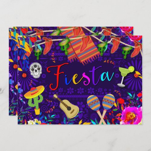 Fiesta Celebration Birthday Party Cinco De Mayo Invitation