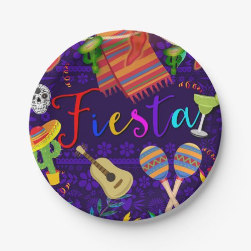 Fiesta Celebration Birthday Party Cinco De Mayo Paper Plates