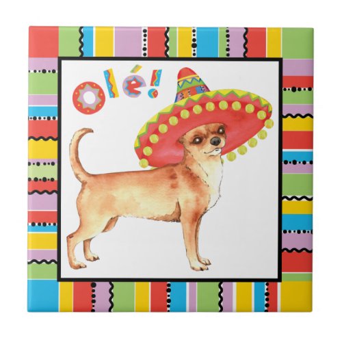 Fiesta Chihuahua Tile