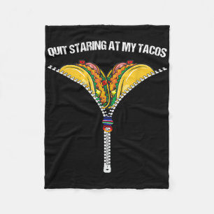 Fiesta Cinco De Mayo Funny Mexican Quit Staring At Fleece Blanket