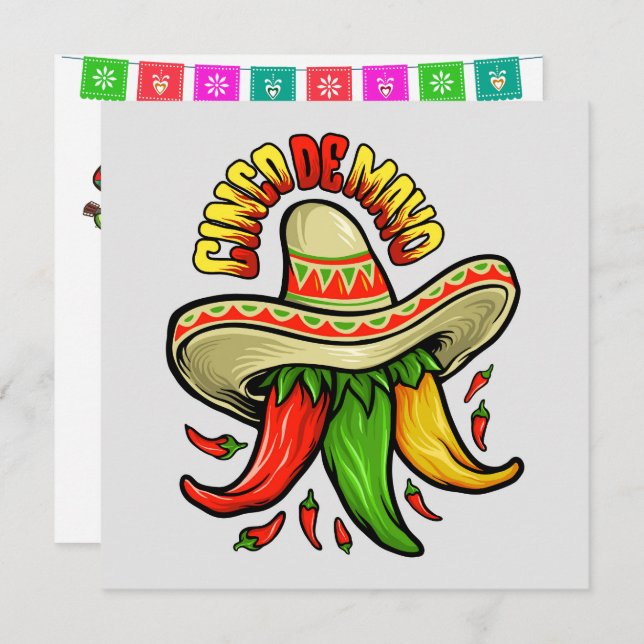 Fiesta - Cinco de Mayo Invitation (Front/Back)