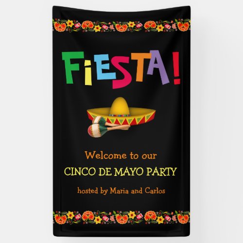Fiesta Cinco de Mayo Party customizable Banner