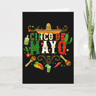 Fiesta Cinco De Mayo T Shirts Men Women Taco  Card