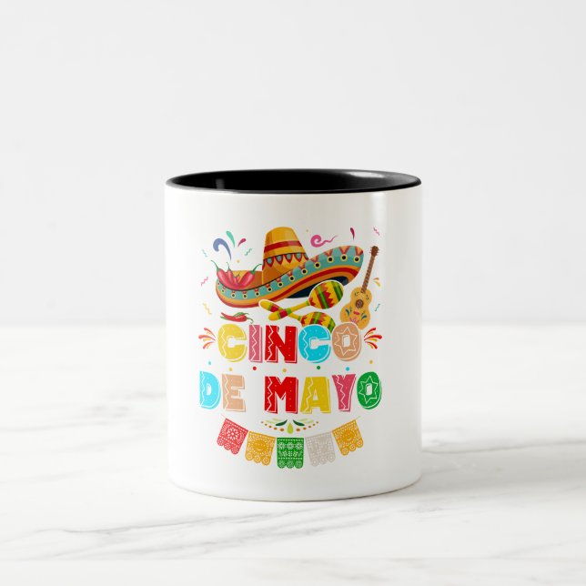 Fiesta Cinco de Mayo Two-Tone Coffee Mug (Center)