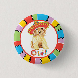 Fiesta Cocker Spaniel Button