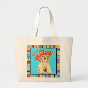 Fiesta Cocker Spaniel Large Tote Bag
