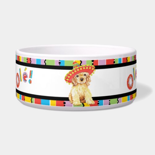 Fiesta Cocker Spaniel Pet Bowl