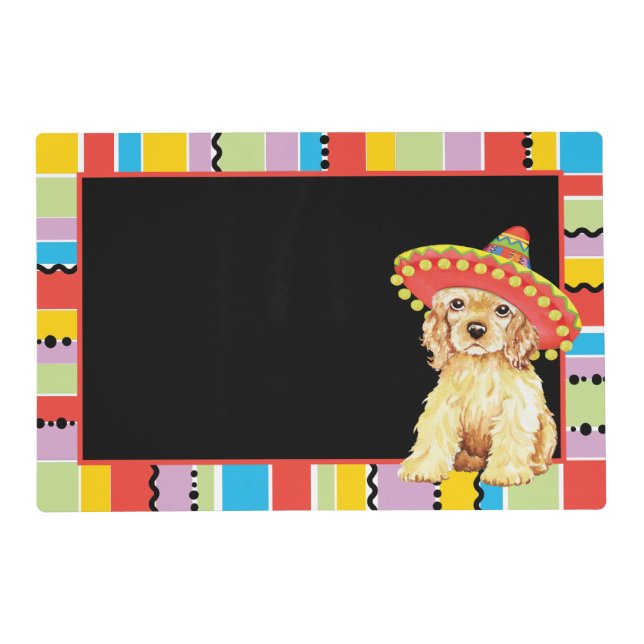 Fiesta Cocker Spaniel Placemat (Back)