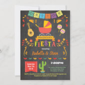 Fiesta coed baby shower chalkboard invitation (Front)