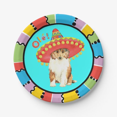 Fiesta Collie Paper Plates