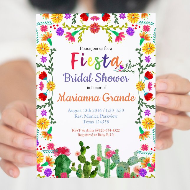 Fiesta Colorful Bridal Shower Invitation (Creator Uploaded)