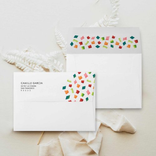 Fiesta Colorful Bridal Shower Invitation Envelope
