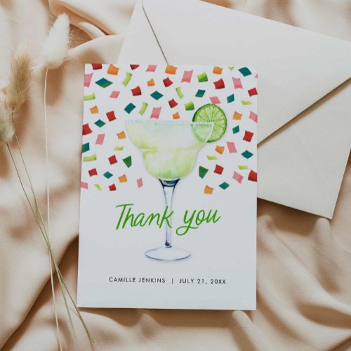 Fiesta Colorful Bridal Shower Thank you Card