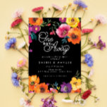 Fiesta Colorful Floral Black Rehearsal Dinner Invitation<br><div class="desc">Fiesta Colorful Floral Black Rehearsal Dinner Invitation</div>