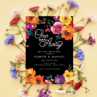 Fiesta Colorful Floral Black Rehearsal Dinner