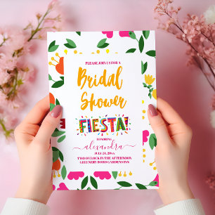 Fiesta Colorful Floral Bridal Shower Invitation