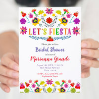 Fiesta Colorful Floral Bridal Shower Invitation