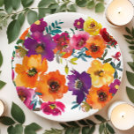 Fiesta Colorful Floral Mexican Rehearsal Dinner Paper Plates<br><div class="desc">Fiesta Colorful Floral Mexican Rehearsal Dinner Paper Plates</div>