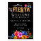 Fiesta Colorful Floral Wedding Welcome Sign