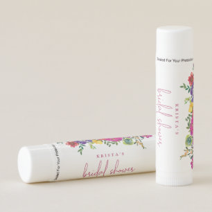 Fiesta Colorful Flowers Bridal Shower Lip Balm