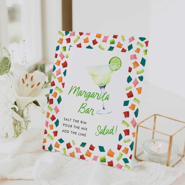 Fiesta Colorful Margarita Bar Sign (Fiesta Margarita Bar Sign)