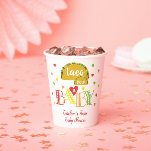 Fiesta Colorful Taco Bout a Baby Shower  Paper Cups