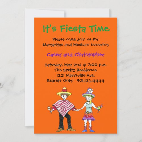 Fiesta Couple Shower Invitations