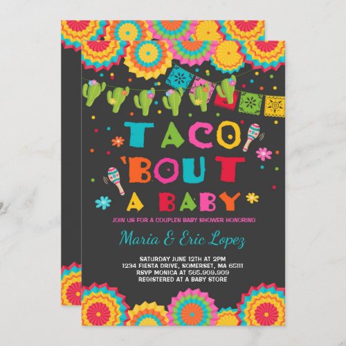 Fiesta Couples Baby Shower Invitation Co_ed Shower