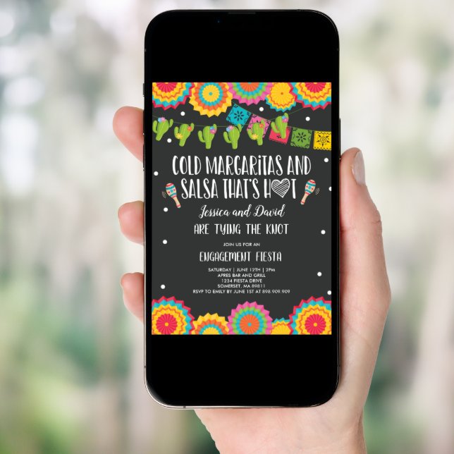 Fiesta Couples Engagement Party Bridal Fiesta  Inv Invitation (Front Digital)