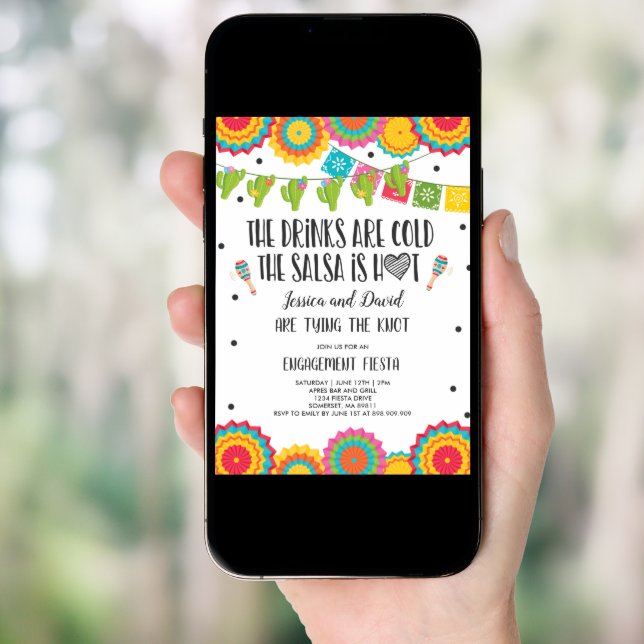 Fiesta Couples Engagement Party Bridal Fiesta Invi Invitation (Front Digital)